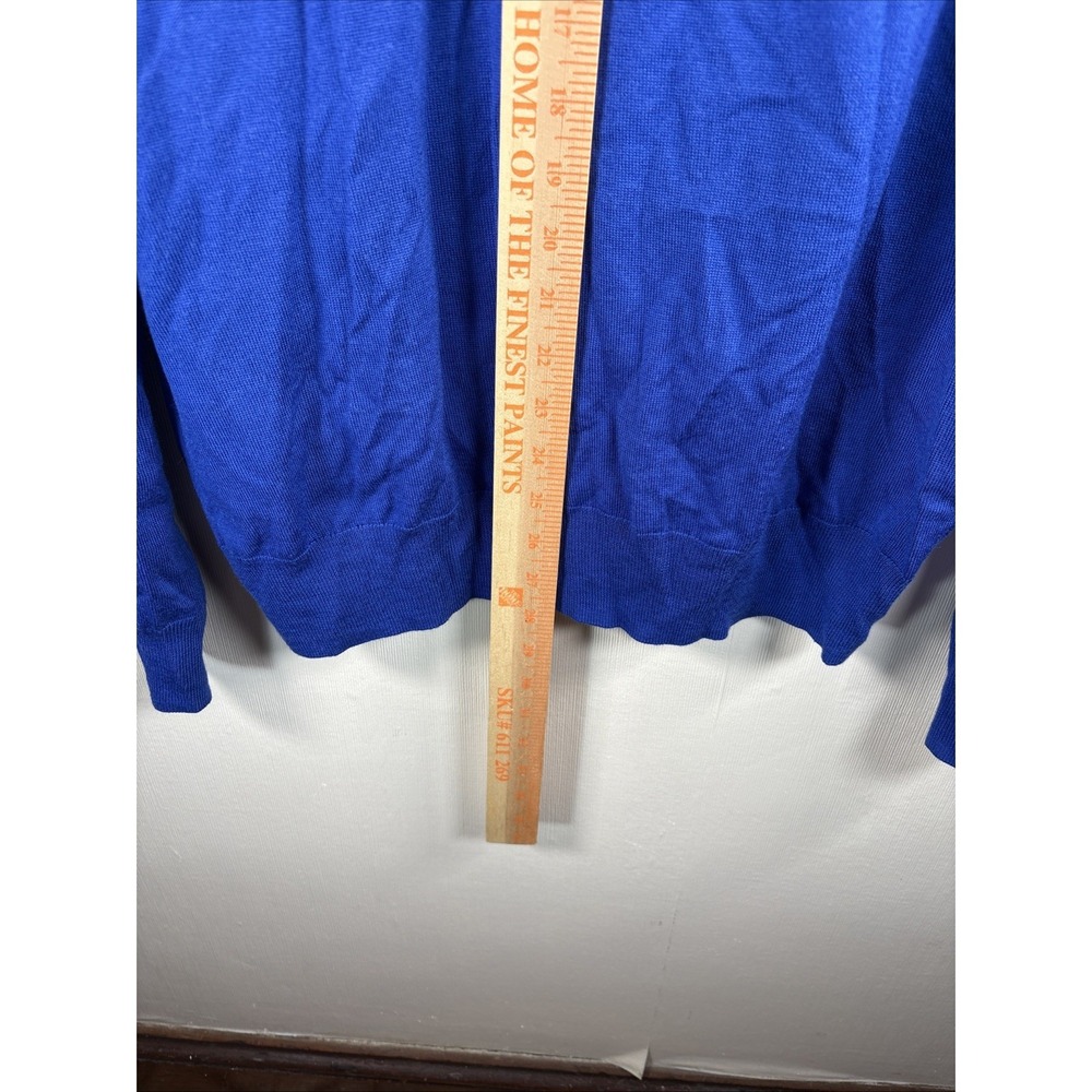 Polo Golf Ralph Lauren Sweater Mens XL Blue Washable Merino Wool Mock Neck - Picture 7 of 10